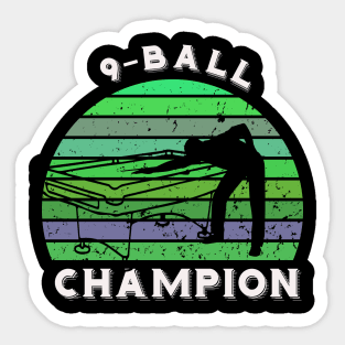 9-ball pool champion - vintage billiards Sticker